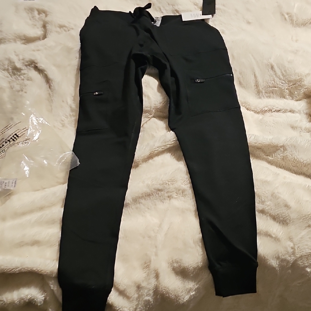 Mono B Black Drawstring Cargo Joggers